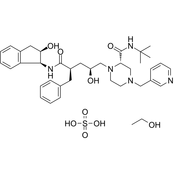 茚地那韦硫酸乙醇酸盐结构式