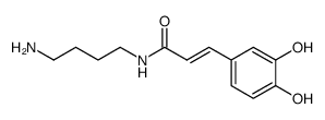 (E)-N-(4-Aminobutyl)-3-(3,4-dihydroxyphenyl)propenamide structure