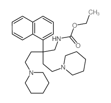 ethyl N-[2-naphthalen-1-yl-4-piperidin-1-yl-2-(2-piperidin-1-ylethyl)butyl]carbamate Structure