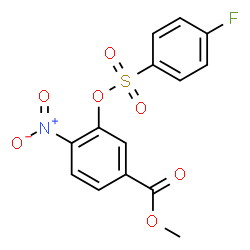 METHYL 3-([(4-FLUOROPHENYL)SULFONYL]OXY)-4-NITROBENZENECARBOXYLATE结构式