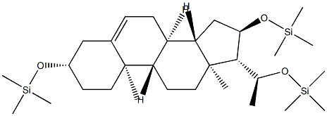 (20S)-3β,16α,20-Tris(trimethylsiloxy)pregn-5-ene structure