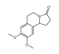 (+/-)-8,9-dimethoxy-1,5,6,10b-tetrahydro-2H-pyrrolo[2,1-a]isoquinolin-3-one结构式