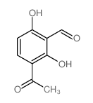 3-acetyl-2,6-dihydroxy-benzaldehyde structure