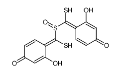 3-hydroxy-4-[[(2-hydroxy-4-oxocyclohexa-2,5-dien-1-ylidene)-sulfanylmethyl]sulfinyl-sulfanylmethylidene]cyclohexa-2,5-dien-1-one结构式