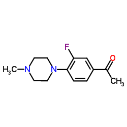 1-[3-Fluoro-4-(4-methyl-1-piperazinyl)phenyl]ethanone Structure