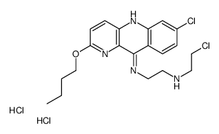 N'-(2-butoxy-7-chlorobenzo[b][1,5]naphthyridin-10-yl)-N-(2-chloroethyl)ethane-1,2-diamine,dihydrochloride结构式