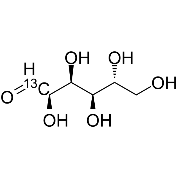 D-Glucose-13C-4 Structure