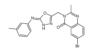 6-bromo-2-methyl-3-[[5-(3-methylanilino)-1,3,4-oxadiazol-2-yl]methyl]quinazolin-4-one Structure