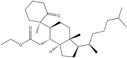 (10α)-1-Oxo-5,6-secocholestan-6-oic acid ethyl ester结构式