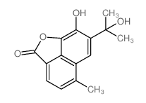 2H-Naphtho[1,8-bc]furan-2-one,8-hydroxy- 7-(1-hydroxy-1-methylethyl)-5-methyl-结构式