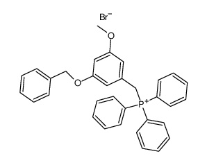 3-benzyloxy-5-methoxybenzyltriphenyl phosphonium bromide结构式