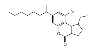 1-ethyl-4-oxo-9-hydroxy-7-(3-methyl-2-octyl)-1,2,3,4-tetrahydrocyclopenta[c] [1] benzopyran结构式