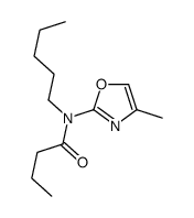 N-(4-methyl-1,3-oxazol-2-yl)-N-pentylbutanamide结构式