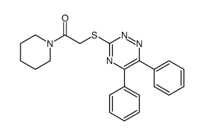 2-[(5,6-diphenyl-1,2,4-triazin-3-yl)sulfanyl]-1-piperidin-1-ylethanone结构式