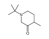 4-Methyl-1-(2-methyl-2-propanyl)-3-piperidinone Structure