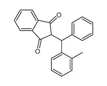 2-[(2-methylphenyl)-phenylmethyl]indene-1,3-dione结构式