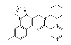 Pyrazinecarboxamide, N-cyclohexyl-N-[(8-methyltetrazolo[1,5-a]quinolin-4-yl)methyl]- (9CI) structure