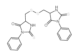 4-Imidazolidinone, 5, 5-[dithiobis (methylene)]bis[3-phenyl-2-thioxo- Structure