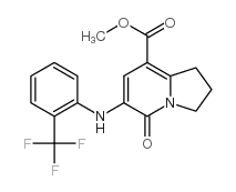 METHYL 5-OXO-6-(2-TRIFLUOROMETHYLPHENYLAMINO)-1,2,3,5-TETRAHYDROINDOLIZINE-8-CARBOXYLATE Structure