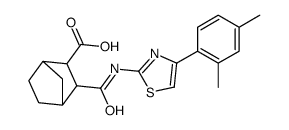 2-[[4-(2,4-dimethylphenyl)-1,3-thiazol-2-yl]carbamoyl]bicyclo[2.2.1]heptane-3-carboxylic acid Structure