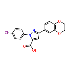 1-(4-CHLOROPHENYL)-3-(2,3-DIHYDROBENZO[B][1,4]DIOXIN-7-YL)-1H-PYRAZOLE-5-CARBOXYLIC ACID picture