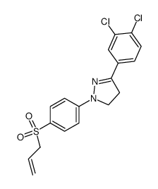 3-(3,4-dichloro-phenyl)-1-[4-(prop-2-ene-1-sulfonyl)-phenyl]-4,5-dihydro-1H-pyrazole Structure