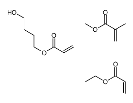 ethyl prop-2-enoate,4-hydroxybutyl prop-2-enoate,methyl 2-methylprop-2-enoate结构式