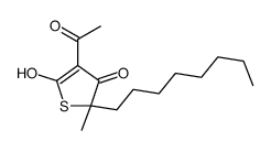 4-acetyl-5-hydroxy-2-methyl-2-octylthiophen-3-one Structure