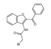 [3-(2-bromo-acetylamino)-benzofuran-2-yl]-phenyl-methanone结构式