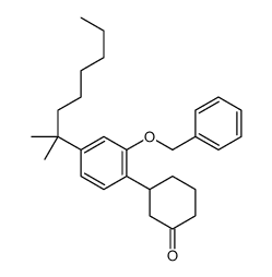 3-[4-(1,1-Dimethylheptyl)-2-(phenylmethoxy)phenyl]cyclohexanone Structure