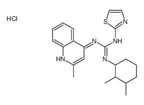 2-(2,3-dimethylcyclohexyl)-1-(2-methylquinolin-4-yl)-3-(1,3-thiazol-2-yl)guanidine,hydrochloride Structure