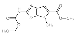 Methyl 2-((ethoxycarbonyl)amino)-4-methyl-4H-pyrrolo(3,2-d)(1,3)thiazole-5-carboxylate结构式