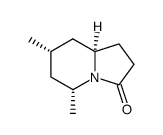 3(2H)-Indolizinone,hexahydro-5,7-dimethyl-,(5R,7S,8aR)-(9CI) structure