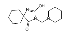 3-(piperidin-1-ylmethyl)-1,3-diazaspiro[4.5]decane-2,4-dione结构式