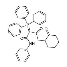 3-Oxo-4-(2-oxocyclohexyl)-2-(triphenylphosphoranyliden)butananilid结构式