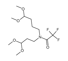 4-(N-(3,3-dimethoxypropyl)trifluoroacetamido)-1,1-dimethoxybutane结构式