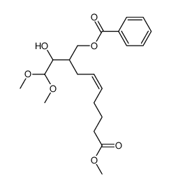 (Z)-2-(1-hydroxy-2,2-dimethoxyethyl)-9-methoxy-9-oxonon-4-en-1-yl benzoate Structure