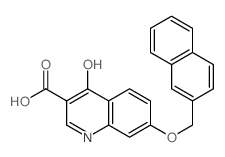 3-Quinolinecarboxylicacid, 4-hydroxy-7-(2-naphthalenylmethoxy)- structure