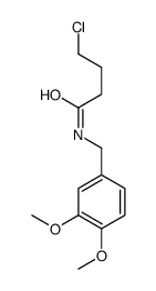 4-chloro-N-[(3,4-dimethoxyphenyl)methyl]butanamide Structure