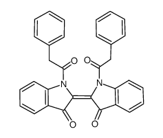 N,N'-bis(phenylacetyl)-2,2'-bi-indolinylidene-3,3'-dione结构式