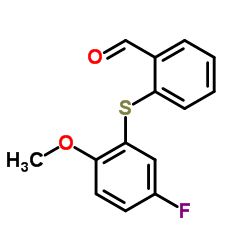 2-[(5-Fluoro-2-methoxyphenyl)sulfanyl]benzaldehyde Structure