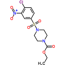 ETHYL 4-((4-CHLORO-3-NITROPHENYL)SULFONYL)PIPERAZINECARBOXYLATE结构式