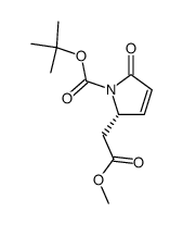 (2R)-2-methoxycarbonylmethyl-5-oxo-2,5-dihydropyrrole-1-carboxylic acid tert-butyl ester结构式