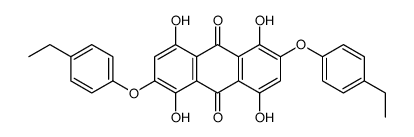 2,6-bis(4-ethylphenoxy)-1,4,5,8-tetrahydroxyanthracene-9,10-dione结构式