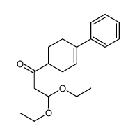 3,3-diethoxy-1-(4-phenylcyclohex-3-en-1-yl)propan-1-one结构式