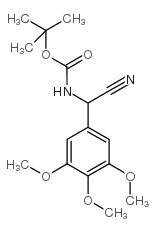 [氰基-(3,4,5-三甲氧基-苯基)-甲基]-氨基甲酸叔丁酯结构式