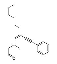 3-methyl-5-(2-phenylethynyl)undec-4-enal结构式