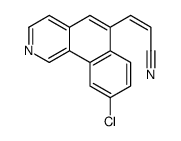 3-(9-chlorobenzo[h]isoquinolin-6-yl)prop-2-enenitrile结构式