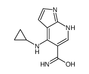 4-(cyclopropylamino)-1H-pyrrolo[2,3-b]pyridine-5-carboxamide Structure