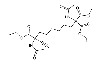 triethyl 1,8-diacetamido-8-cyanooctane-1,1,8-tricarboxylate结构式